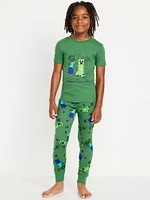 Gender-Neutral Licensed Graphic Snug-Fit Pajama Set for Kids