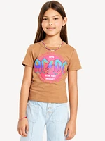 Fitted Short-Sleeve Licensed Graphic T-Shirt for Girls