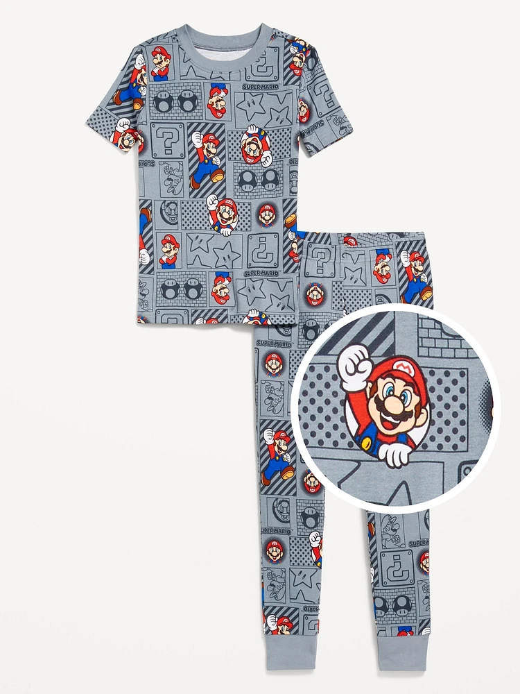 Gender-Neutral icensed Graphic Snug-Fit Pajama Set for Kids