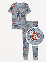 Gender-Neutral icensed Graphic Snug-Fit Pajama Set for Kids