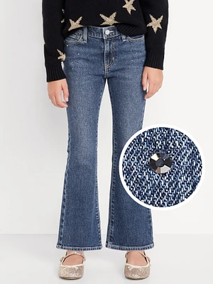 High-Waisted Studded Flare-Leg Jeans for Girls