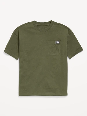 Oversized Short-Sleeve Pocket T-Shirt for Boys