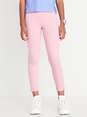High-Waisted PowerSoft Fleece-ined 7/8-ength eggings for Girls