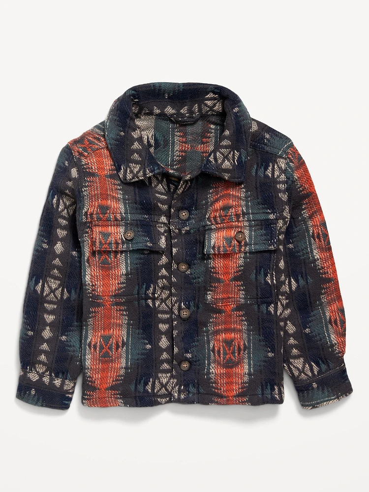 Printed Jacquard-Knit Shirt for Toddler Boys