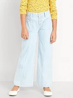 High-Waisted Button-Fly Super Baggy Wide-Leg Jeans for Girls