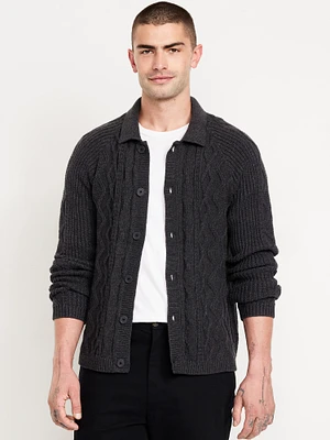Cable Cardigan Sweater