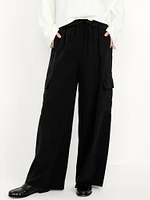 Drapey Cargo Super Wide-Leg Pants