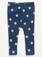 Printed Rib-Knit Leggings for Baby