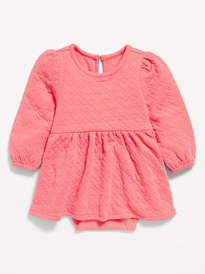 Long-Sleeve Quilted Dress for Baby