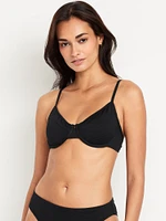 Textured Underwire Balconette Swim Top