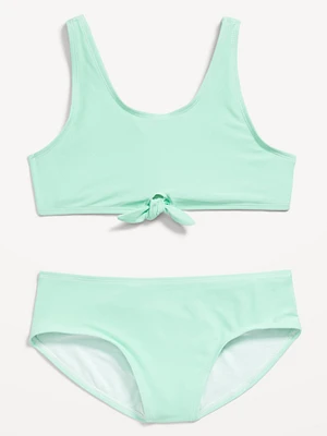 Tie-Front Bikini Swim Set for Girls