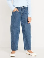 High-Waisted Barrel-Leg Jeans for Girls