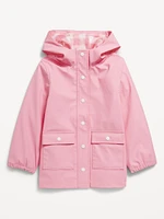 Oversized Water-Resistant Hooded Jacket for Girls