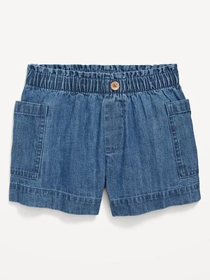 Loose Utility Jean Shorts for Girls