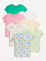 Softest Short-Sleeve Variety T-Shirt 7-Pack for Girls