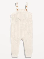 Chunky Sweater-Knit Pocket Overalls for Baby