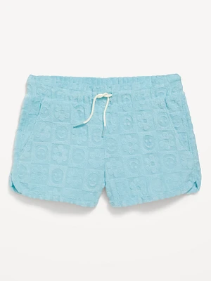 Textured-Knit Dolphin-Hem Cheer Shorts for Girls