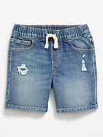 Pull-On Ripped Jean Shorts for Toddler Boys