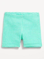 Printed Jacquard-Knit Biker Shorts for Toddler Girls