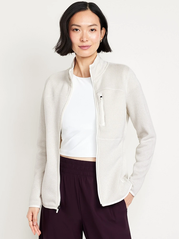 Fleece-Knit Zip Jacket