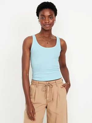 Ribbed Crop Tank Top