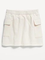 High-Waisted Fleece Cargo Skort for Girls