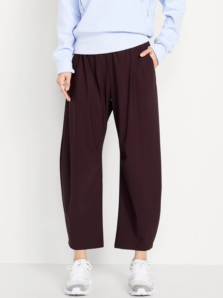 High-Waisted SleekTech Barrel Ankle Pants