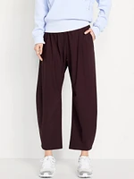 High-Waisted SleekTech Barrel Ankle Pants