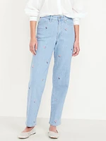 High-Waisted OG Loose Embroidered Jeans