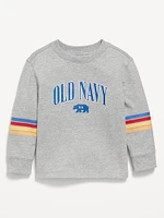 Oversized Long-Sleeve Graphic T-Shirt for Toddler Boys