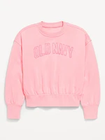 Favorite Fleece Oversized Logo-Graphic Sweatshirt for Girls