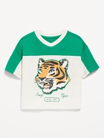 Oversized Boxy Mesh T-Shirt for Toddler Boys