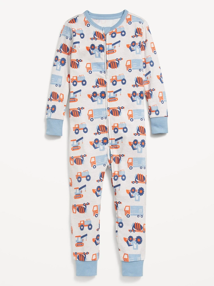 Unisex Snug-Fit 2-Way-Zip Pajama One-Piece for Toddler & Baby