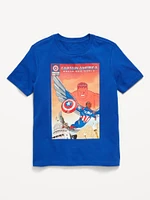 Marvel Captain America Gender-Neutral Graphic T-Shirt for Kids