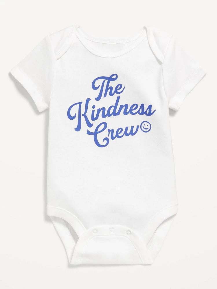 Short-Sleeve Unisex Graphic Bodysuit for Baby