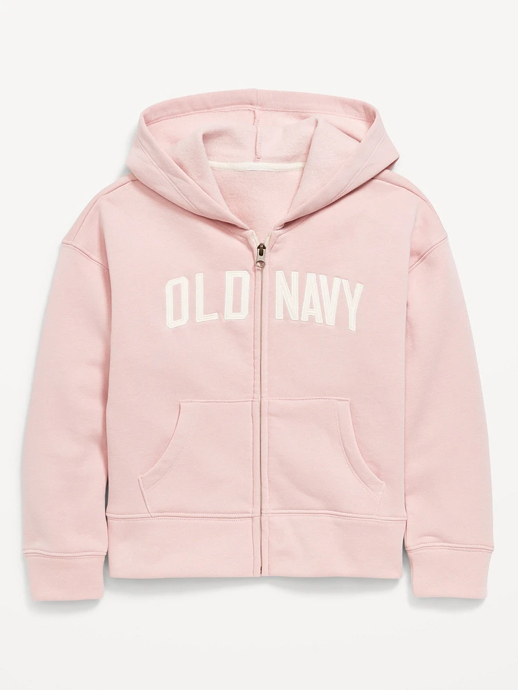 Logo-Graphic Zip Hoodie for Girls