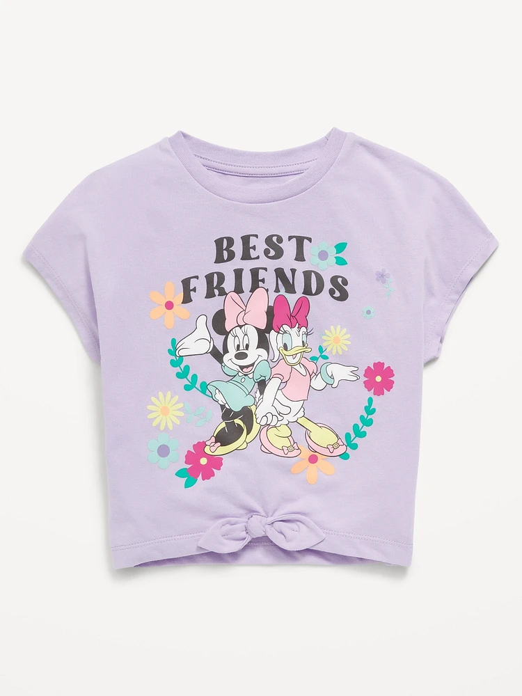 Disney Minnie Mouse Tie-Knot Graphic T-Shirt for Toddler Girls