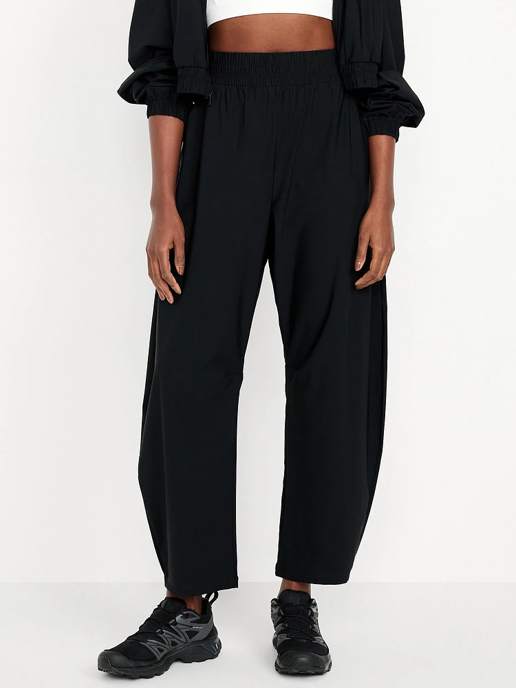 High-Waisted SleekTech Barrel Ankle Pants