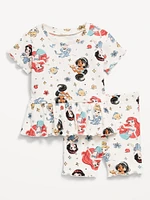 Disney Ribbed Lettuce-Edge Top and Shorts Set for Baby