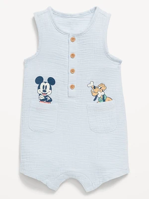 Disney Sleeveless Henley One-Piece Romper for Baby