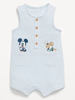 Disney Sleeveless Henley One-Piece Romper for Baby