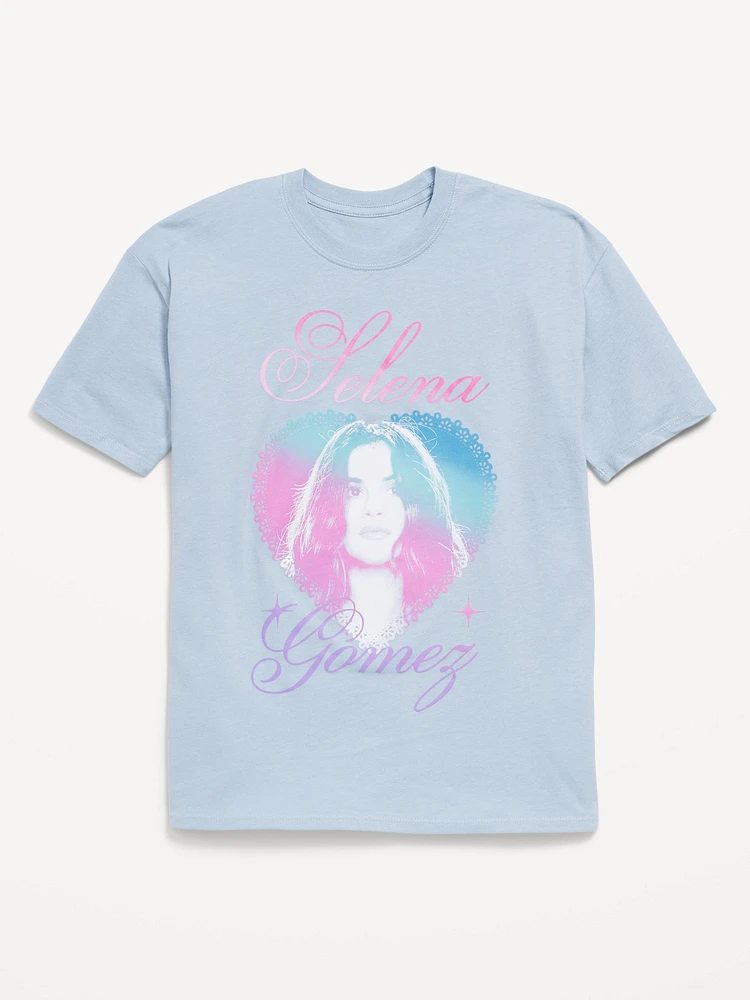 Selena Gomez Oversized Graphic T-Shirt for Girls