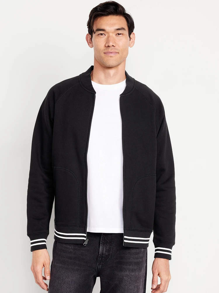 Varsity Fleece Bomber Jacket