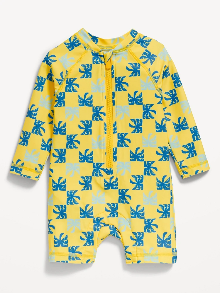 Long-Sleeve Rashguard One-Piece Swimsuit for Baby