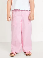 High-Waisted Baggy Wide-Leg Pull-On Pants for Toddler Girls