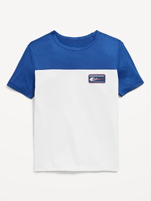 CloudMotion Color-Block Graphic T-Shirt for Boys