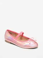 Shiny Metallic Ballet Flats for Girls