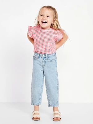 High-Waisted Barrel-Leg Jeans for Toddler Girls