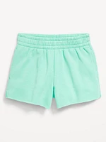 High-Waisted Cut-Off Fleece horts for Girls