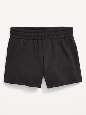 High-Waisted Cut-Off Fleece horts for Girls